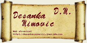 Desanka Mimović vizit kartica
